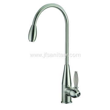Brushed Chrome Deck Mounted Single Lever Kitchen Faucets